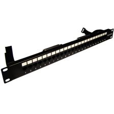 Комм. патч-панель телефонная TWT, 19", 1HU, портов: 24 х RJ45, неэкр., цвет: чёрный, контакты 12 и 36, (TWT-PP24TLC-1236)