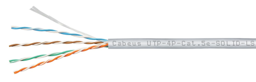 Кабель витая пара Cabeus UTP-4P-Cat.5e-SOLID-LSZH-GY-50