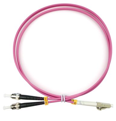 Коммутационный шнур оптический Cabeus FOP-50-OM4-LC-ST-1m
