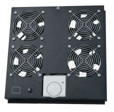 (Архив)Вентиляторный модуль Canovate Silver, 220V, 47х363х375 мм (ВхШхГ), вентиляторов: 4, 49 дБ, для шкафов, цвет: чёрный