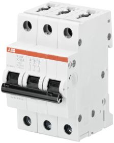Автоматический выключатель ABB S200, 3 модуль, K класс, 3P, 50А, 6кА, (2CDS253001R0577)