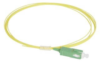 Пигтейл Legrand LCS3, SC/APC, OS1/OS2, 1х2м, зелёный хвостовик, цвет: жёлтый