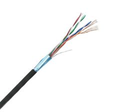 (Архив)Кабель витая пара Hyperline, PVC, F/UTP, кат. 5е, проводник Ø 0,92мм, 305м, бухта, цвет: синий