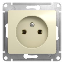 (Архив)Розетка Schneider Electric Glossa, 2к, без подсветки, 16А, для настенного монтажа, 71х71 мм (ВхШ), цвет: бежевый (GSL000241)
