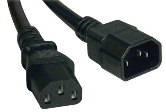 Силовой шнур ITK, IEC 60320 С13, вилка IEC 60320 С14, 2 м, 10А, цвет: чёрный
