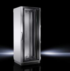 Шкаф телекоммуникационный напольный Rittal TS IT, 42U, 2000х800х1200 мм (ВхШхГ), дверь: стекло, цвет: серый