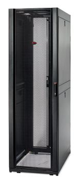 Шкаф серверный напольный APC NetShelter SX, IP20, 42U, 2000х600х1070 мм (ВхШхГ), дверь: перфорация, боковая панель: сплошная съемная, цвет: чёрный