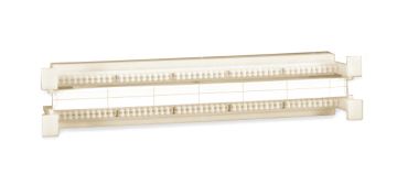 Кросс-панель Hyperline, 10", 1HU, 50x110, универсальная, цвет: бежевый, (110C-50P), (без подставки)