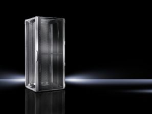 Шкаф телекоммуникационный напольный Rittal TS IT, 42U, 2100х800х1000 мм (ВхШхГ), дверь: стекло, цвет: серый