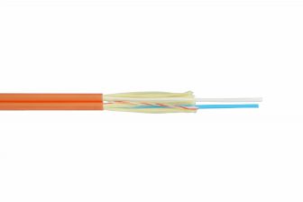 Кабель ВО Eurolan Zip-cord, 2хОВ,OM2 50/125, LSZH нг(A)-HF, Ø 2мм, внутренний, небронированный, 1,6 кН, оранжевый