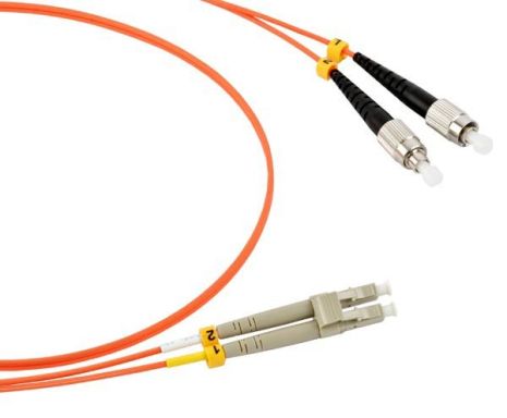 Коммутационный шнур оптический Hyperline FC-D2-50-FC/PR-LC/PR-H-1M-LSZH-OR