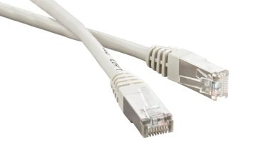 Шнур комм. реверсивный Hyperline, кат. 5е, экр., STP, RJ45/RJ45, LSZH, AWG26 3м, серый