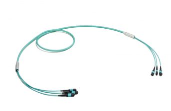 Комм. шнур оптический Eurolan, MTP/MTP, OM3 50/125, LSZH (нг(A)-HF), 50м, Ø 6,3мм, бирюзовый  хвостовик, цвет: бирюзовый