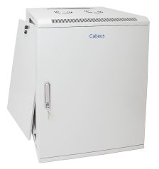 Шкаф телекоммуникационный настенный Cabeus SH-05F, 19", 18U, 901х600х600 мм (ВхШхГ), дверь: металл, сварной, цвет: серый