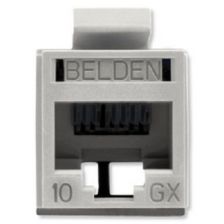 Модуль универсальный Belden, keystone, 1х10GX, кат. 6A, неэкр., цвет: серый