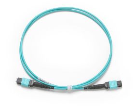 Комм. шнур оптический Hyperline, MTPM/MTPF, OM3 50/125, LSZH, 3м, цвет: аквамарин