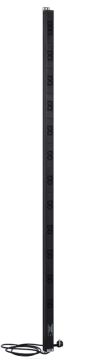 Блок силовых розеток Rem Rem-16, IEC 309 2P+E х 20, вход Schuko, шнур 2 м, 1 420мм 16А, защита от перенапряжения, чёрный