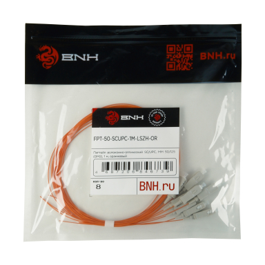 Предоконцованные волокна (pigtail) BNH FPT-50-SC/UPC-1M-LSZH-OR