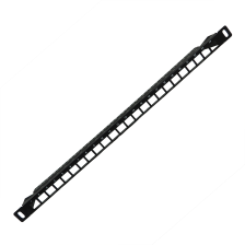 Комм. патч-панель наборная BNH, 19", 0,5HU, портов: 24 х Keystone Jack, кат. 5е-8, универсальная, неэкр., цвет: чёрный, (B100.0.5-24-0-UTP-UNB)