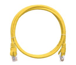 Шнур комм. Nikomax, кат. 5е, неэкр., U/UTP, RJ45/8P8C, 100 МГц LSZH (нг(A)-HF), AWG24 2м, жёлтый