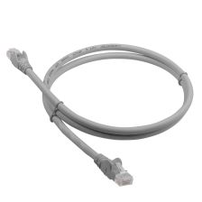 Шнур комм. Lanmaster, кат. 6, неэкр., UTP, RJ45/RJ45, LSZH, AWG24, 1.5м, серый