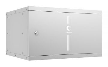 Шкаф телекоммуникационный настенный Cabeus Light, 19", 6U, 320х550х450 мм (ВхШхГ), дверь: металл, разборный, цвет: серый