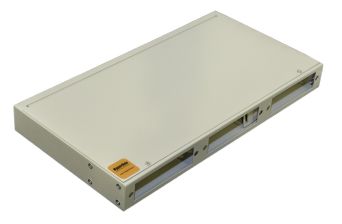 Бокс оптический Hyperline FO-19R, 1HU, портов: 24 SC, duplex LC, ST, FC невыдвижная, прямая, цвет: серый
