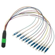 Комм. шнур оптический Hyperline, MPOF/12LC (PC/PC), OM3 50/125, LSZH, 0,9м