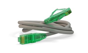 Шнур комм. Hyperline, кат. 6A, неэкр., U/UTP, RJ45/RJ45, LSZH, AWG26 5м, серый