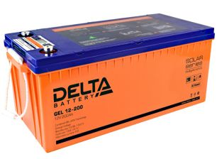 Аккумулятор для ИБП Delta Battery GEL, 217х239х522 мм (ВхШхГ),  необслуживаемый электролитный,  12V/200 Ач, цвет: жёлтый, (GEL 12-200)