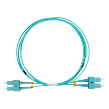 Комм. шнур оптический BNH, Duplex SC/SC (UPC/UPC), OM3 50/125, LSZH, 1м, D 2мм, цвет: бирюзовый