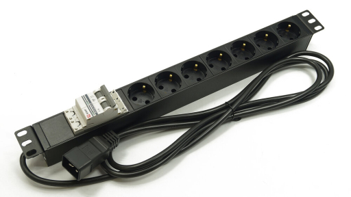 Блок распределения питания Hyperline SHE19-7SH-SRM-2.5AIEC