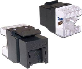 Модуль универсальный Lanmaster, keystone, 1хRJ45, Krone, кат. 6, неэкр., цвет: чёрный