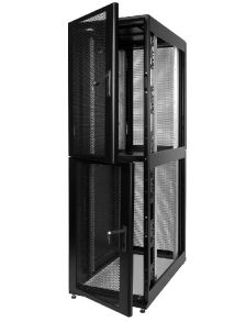 Шкаф серверный Colocation ЦМО ШТК-СП-К, IP20, 46U, 2212х600х1200 мм (ВхШхГ), дверь: перфорация, боковая панель: перфорация, сварной, цвет: чёрный