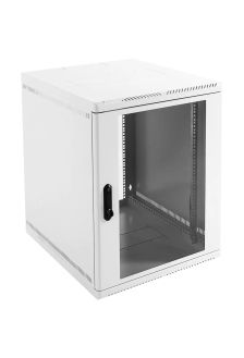 Шкаф телекоммуникационный настенный ЦМО ШРН, 19", 12U, 612х599х310 мм (ВхШхГ), дверь: стекло, сварной, цвет: серый