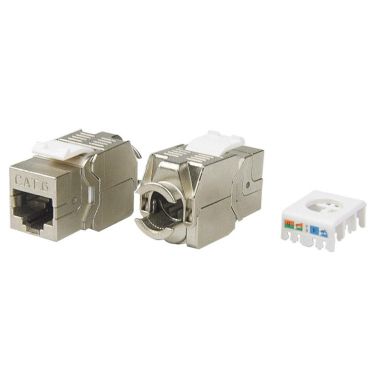 Модуль Hyperline KJ8-8P8C-C6-180-TLS-SH-F-WH