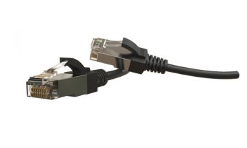 Шнур комм. Hyperline, кат. 6, экр., S/FTP, RJ45/RJ45, LSZH, AWG28 2м, чёрный