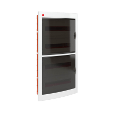 Щит электрический настенный DKC RAM base IP41, 4ряд. 72мод., с усиленным клеммным блоком, дверь: тонированное стекло, корпус: пластик, цвет: белый