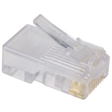 (Архив)Вилка AMP, RJ45(8p8c), кат. 3, неэкр., для кабеля, цвет: прозрачный, Тип проводника: Stranded