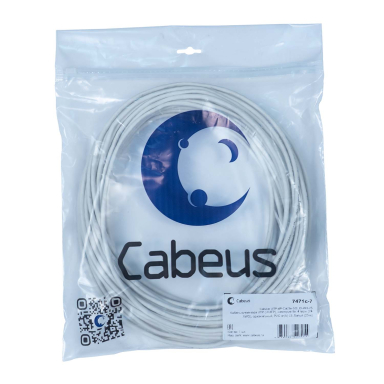 Кабель витая пара Cabeus UTP-4P-Cat.5e-SOLID-WH-25