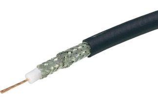 Кабель коаксиальный Belden RG-59, PVC, двухслойный экран (94% + 94%), 75 Ом, 305 м, d 6,15, цвет: чёрный