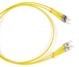 (Архив)Комм. шнур оптический Hyperline, Duplex ST/ST (UPC), OS2 9/125, LSZH, 2м, цвет: жёлтый