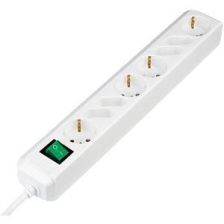 Блок силовых розеток Schneider Electric, Schuko х 8, вход Schuko, 19", шнур 3 м, 44мм 16А, выключатель, алюминий