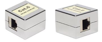 (Архив)Проходной адаптер (coupler) Hyperline, RJ45(8p8c), keystone, кат. 6, экр., цвет: белый, (полный экран)