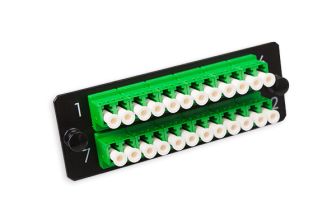 (Архив)Лицевая вставка для MPO панелей Nexans LANmark-OF, 24 х LC/APC (SM), Duplex, цвет: зелёный