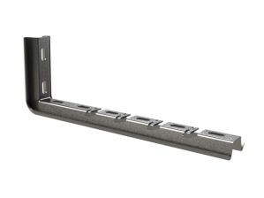 (Архив)Кронштейн Basor, настенный, для лотков h =200мм, L-образн., 52х113х312 (ШхВхД), толщина: 2 мм, сталь, м. Сендзимира, (безвинтовое крепление)