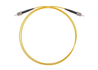 (Архив)Шнур коммутационный Связьстройдеталь ШОС-SM/2.0, Simplex ST/ST (UPC/UPC), G.652, LSZH-FR, 1м, металл хвостовик, цвет: жёлтый