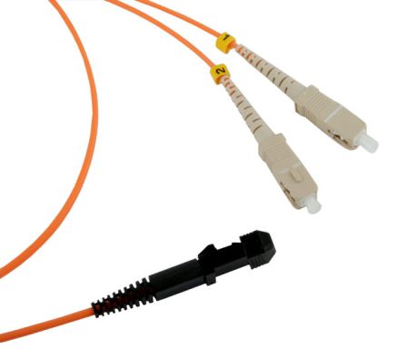 Коммутационный шнур оптический Hyperline FC-D2-62-MTRJM/PR-SC/PR-H-5M-LSZH-OR