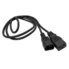 Шнур для блока питания Lanmaster, IEC 60320 C19, вилка IEC 320 C14, 2 м, 10А, чёрный