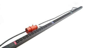БРП (PDU) Basic Hyperline SHE, IEC 60320 С13 х 36, IEC 60320 С19 х 6, вход IEC 309 16A 3P+N+E, шнур 3 м, 1 778мм, 3ф 16А, чёрный